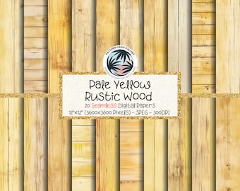 Bladożółty, rustykalny papier cyfrowy z drewna, zniszczona faktura (pobranie cyfrowe)