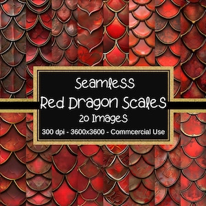 Dragon Scales Seamless Digital Paper, Red Bronze Dragon Scales, Dragon Scale Textures, Mermaid Scale Patterns, Invitation Backgrounds