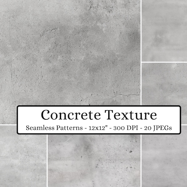 Concrete, Wall Texture, 20+ Different Images, Seamless Digital Paper, Instant Download, Printable Paper, Scrapbooking, Concrete Backgrounds