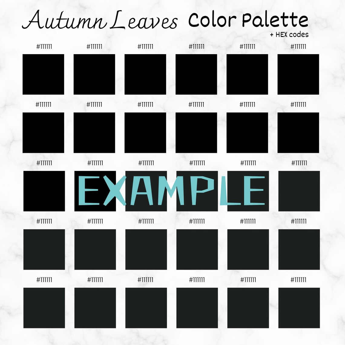 Autumn Leaves Digital Color Palette, iPad Procreate, Adobe Photoshop ...