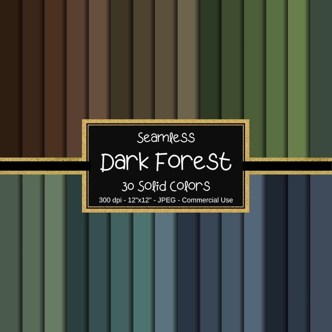 Dark Forest Digital Paper Pack, Scrapbook Backgrounds (digital Download ...