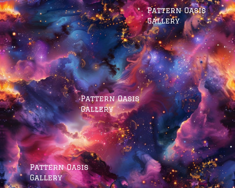 Nebulae Seamless Digital Paper, Galaxy Nebula and Star Background, 20 ...