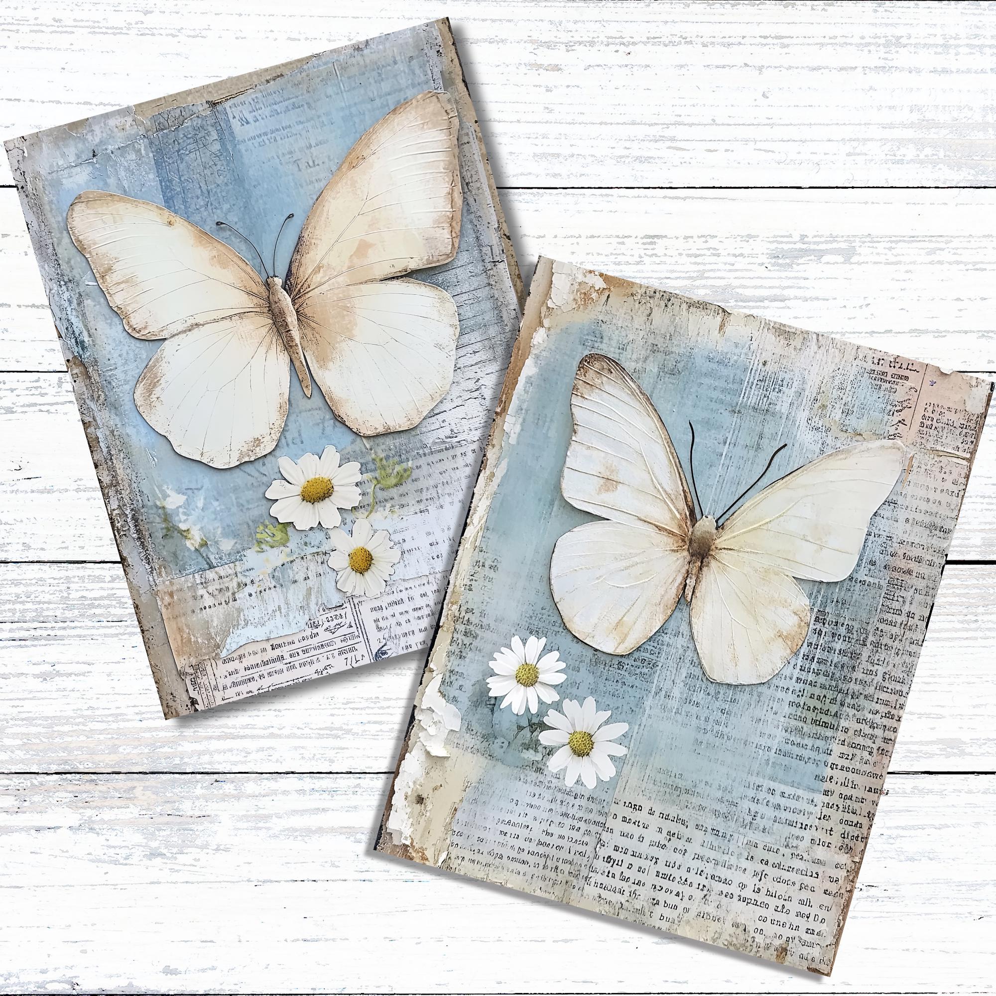 Vintage Floral Junk Journal Kit: Shabby Chic Ephemera (digital Download ...