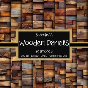 Papel digital sin costuras con paneles de madera, tablones irregulares, papel imprimible para álbumes de recortes, fondo de madera, 20 diseños, 30 x 30 cm, textura de madera