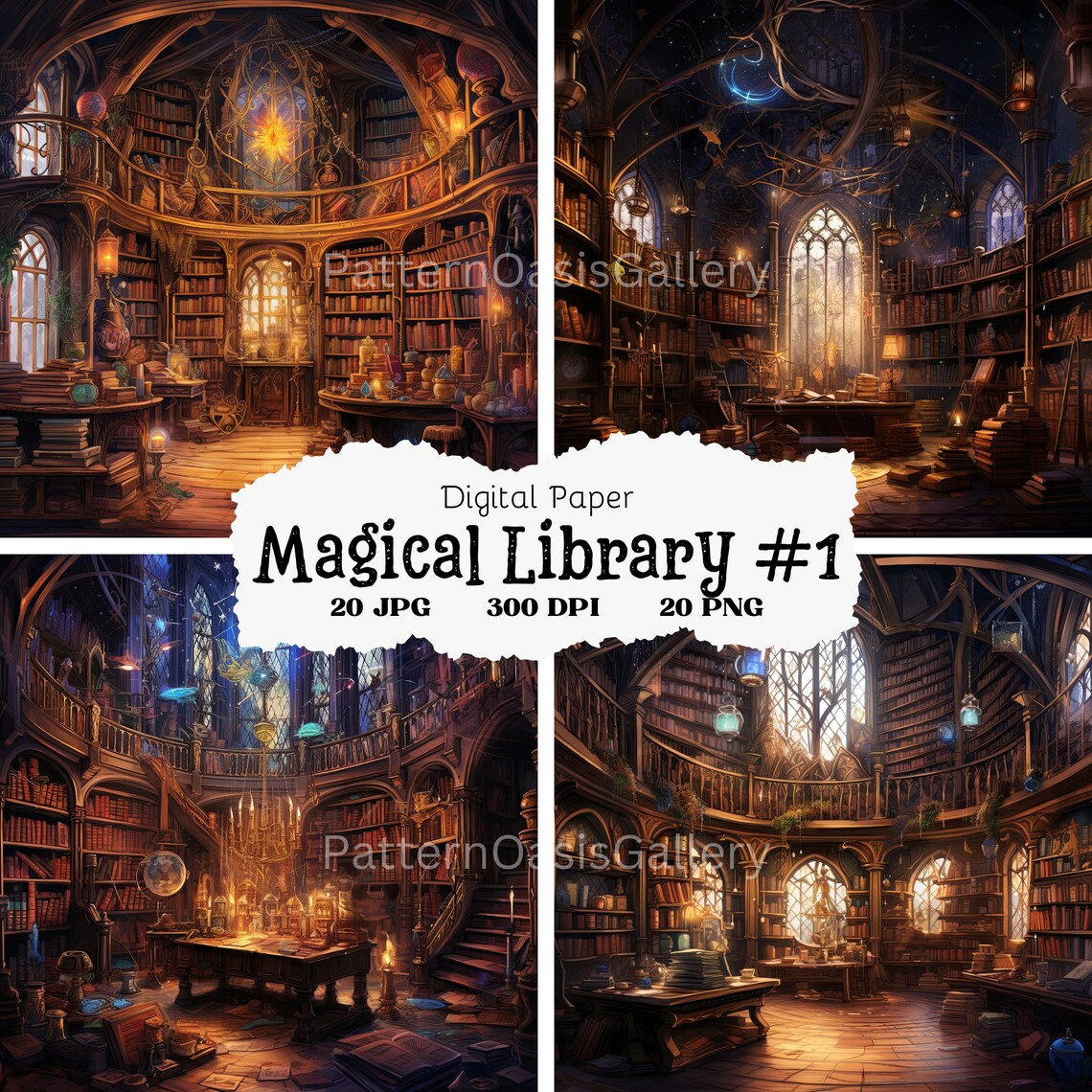 Wizard Library Program Idea 20 Designs of Magical Library Images, Wizards Library, Watercolor ...
