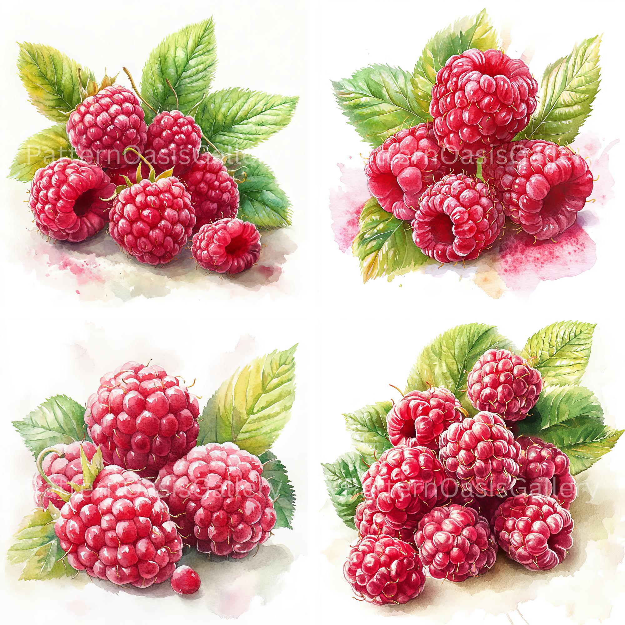 Purple Raspberry Watercolor 20 Raspberry Clipart, Watercolor Raspberry Images, High-quality Jpgs ...