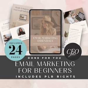 PLR de marketing por correo electrónico, guía de correo electrónico de marketing digital, libro electrónico hecho para usted, MRR, derechos de reventa principales, ingresos pasivos, ganar dinero en línea
