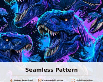 Seamless Digital Pattern Printable Sublimation Design (Digital Download) |  34058