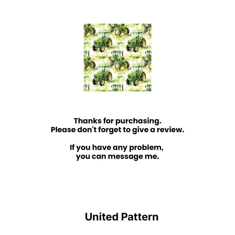 May include: A seamless pattern featuring a repeating design of green and black tractors on a white background. The tractors are painted in a watercolour style.