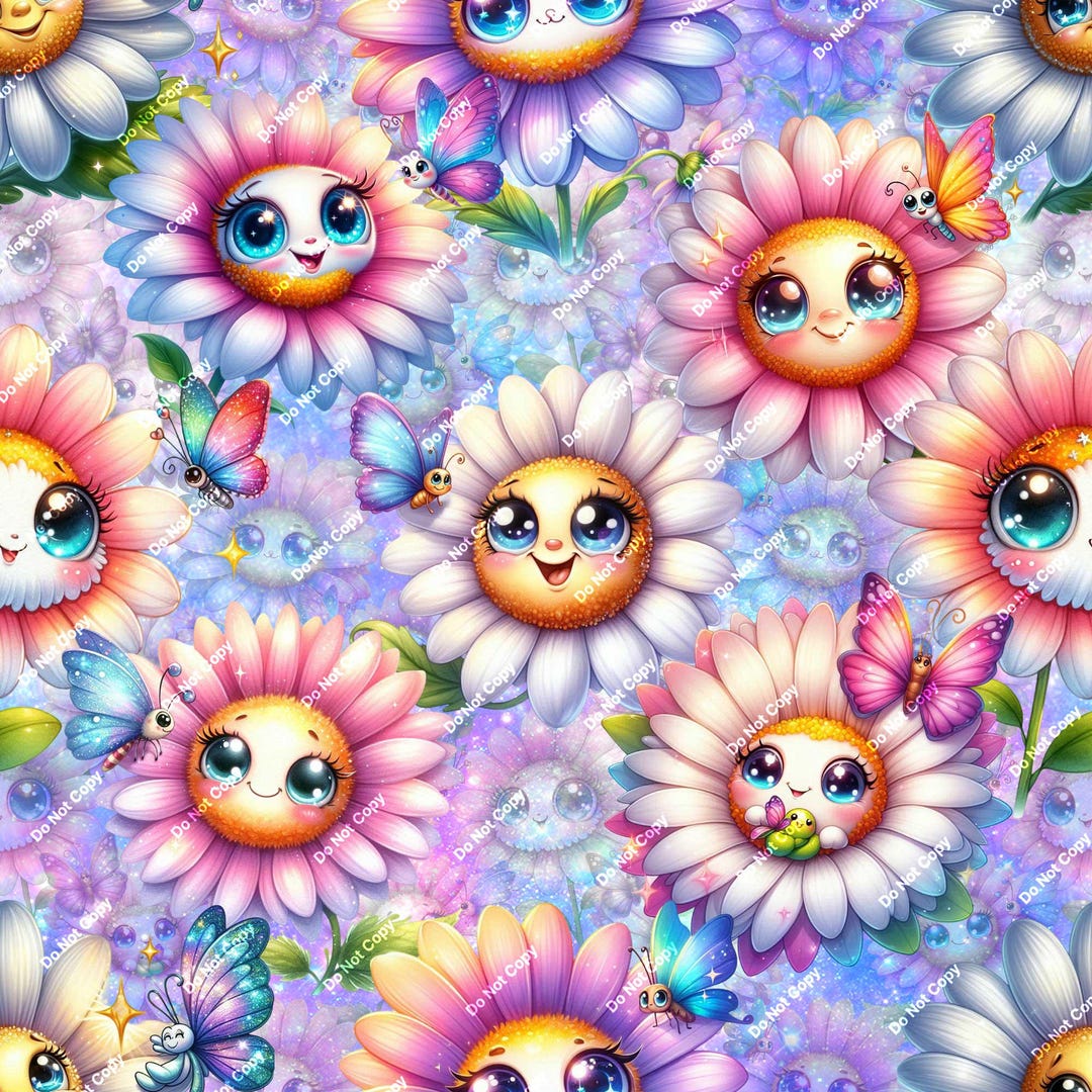 Cute Floral Seamless Pattern, DTF Tumbler Wrap, Sublimation File ...