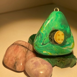 Handmade polymer clay worry stones, art Coraline inspired gift/decor image 7