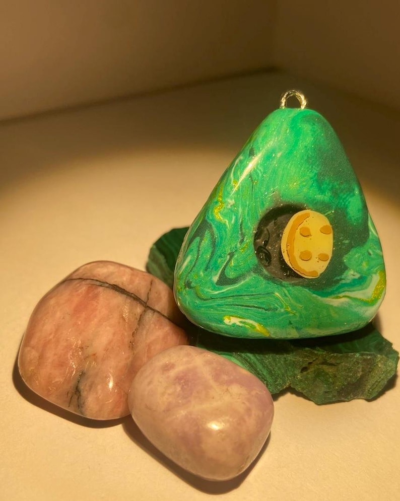 Handmade polymer clay worry stones, art Coraline inspired gift/decor image 7