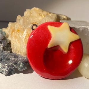 Handmade polymer clay worry stones, art Coraline inspired gift/decor image 2