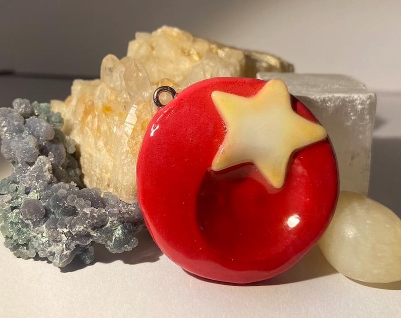 Handmade polymer clay worry stones, art Coraline inspired gift/decor image 2