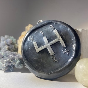 Handmade polymer clay worry stones, art Coraline inspired gift/decor Gearstick