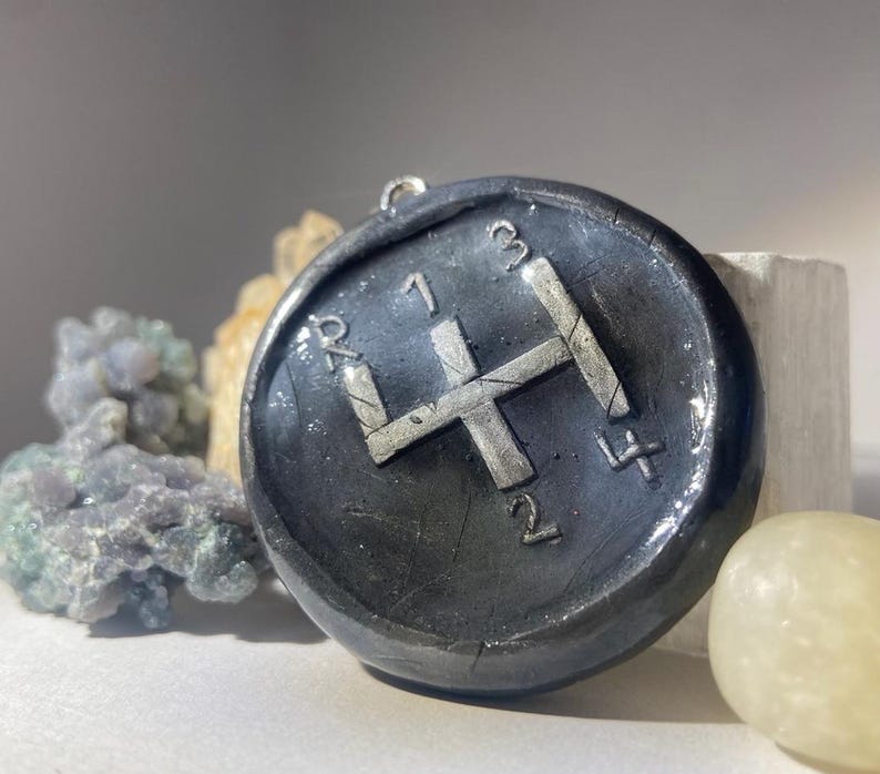 Handmade polymer clay worry stones, art Coraline inspired gift/decor Gearstick