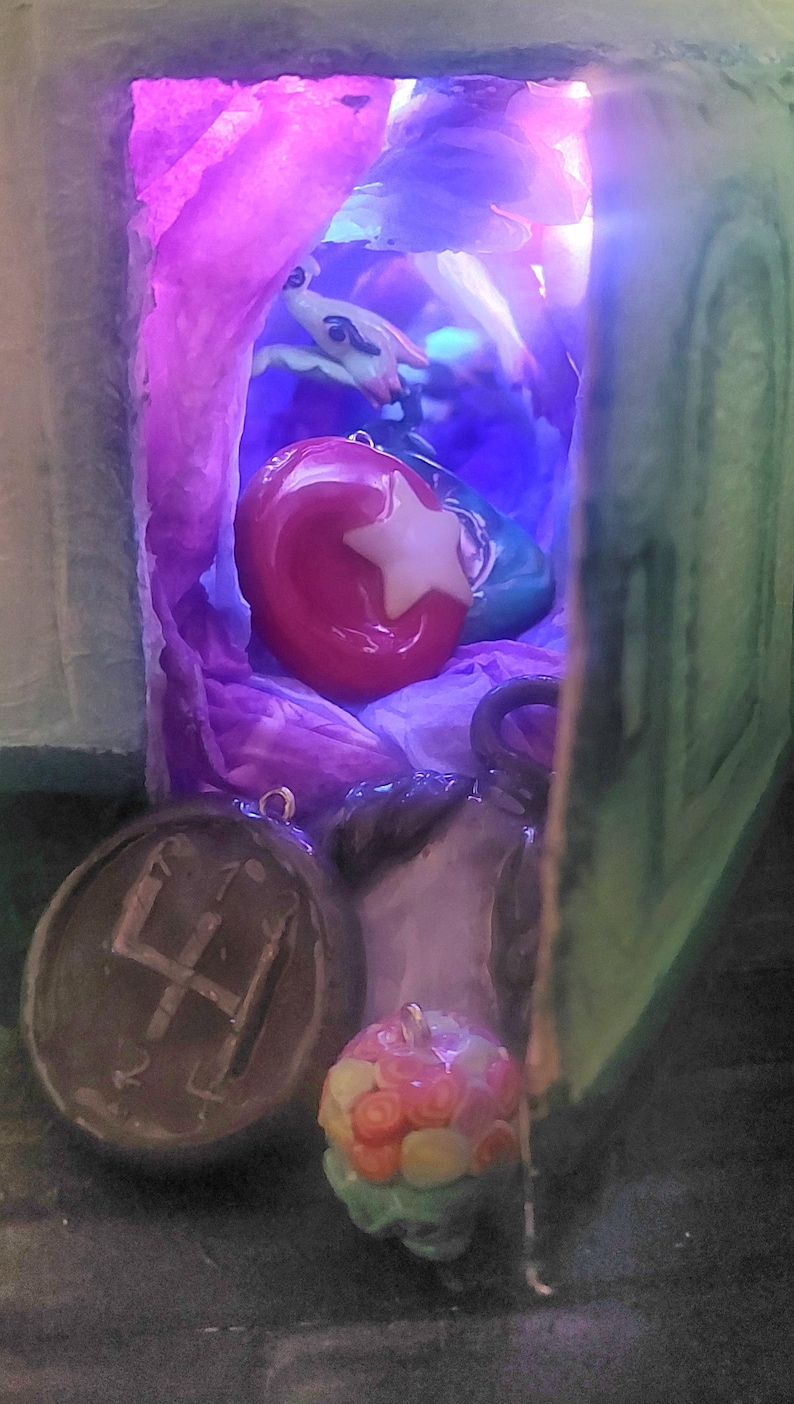 Handmade polymer clay worry stones, art Coraline inspired gift/decor image 9