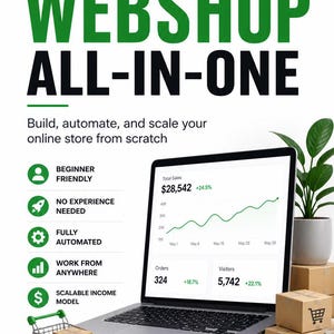 Online Business Starter Kit – Step by Step E-Commerce Guide + Automated Webshop System + Website Template
