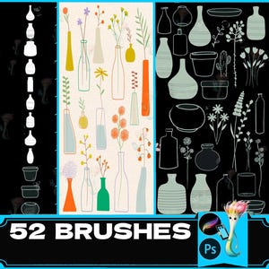 Procreate House Plant Brushes: Leaf & Bonsai Stamps (Commercial Use Allowed