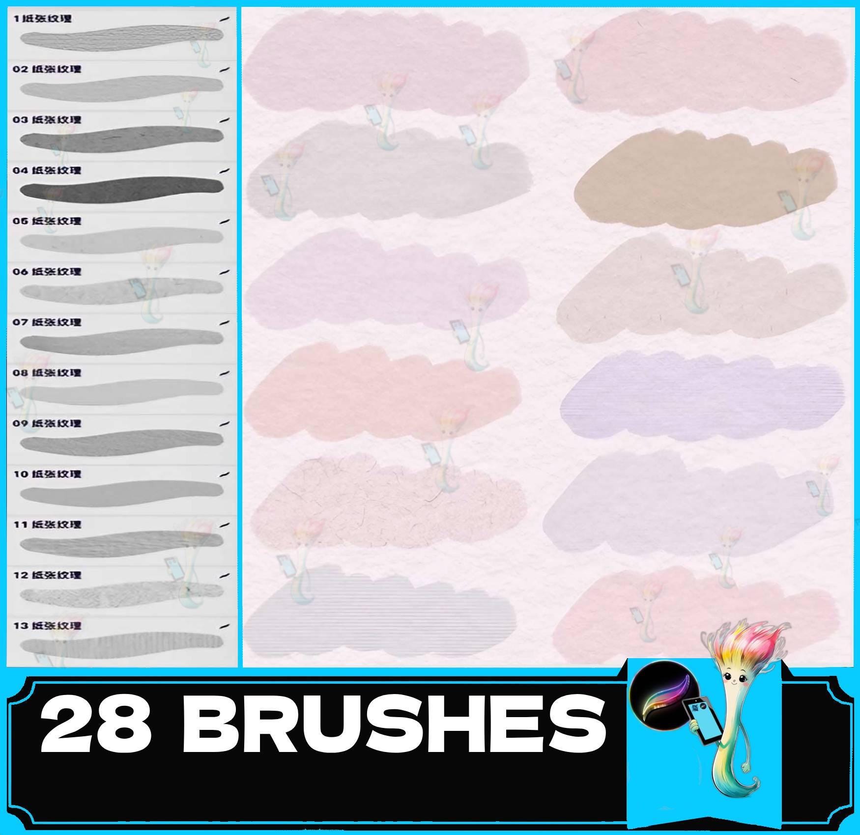 Procreate Brush Chinese Style Sketch Watercolor Oil Painting Paper ...