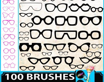 Eyewear Brush Set: Sunglasses Sketch, Fashion Illustration (Procreate & Photoshop Brushes)