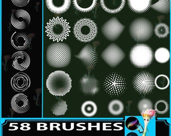 Procreate Brush Set: Sci-Fi Circle & Halo Designs (PS Brush)