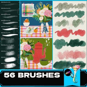 Retro Texture Procreate Brushes: Old Noise, Screen Spot Effects