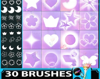 Procreate Lettering Brush Set: Bokeh, Geometric Shapes, Tattoo Design