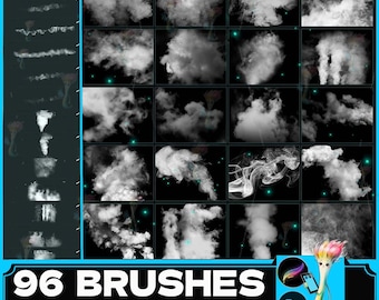 Procreate & Photoshop Smoke Effect Brushes: Steam, Cloud, Haze