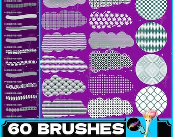 Procreate brush basics commonly used fabric textures dots stripes patterns geometric fabric clothing grid