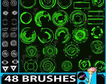 Pinceles Cybertech para Procreate: Sellos robóticos para Photoshop