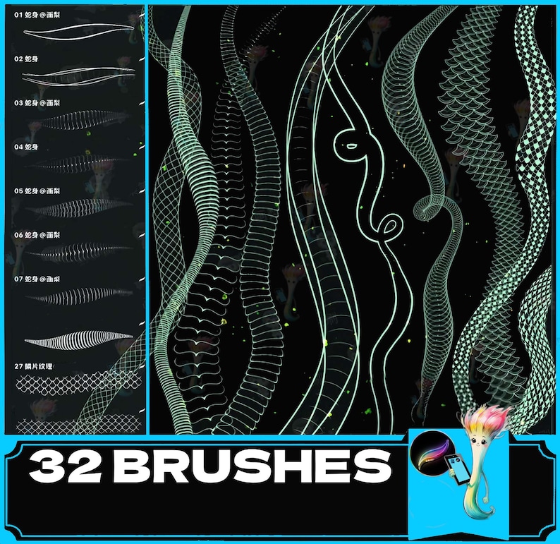 procreate brush snake scales texture snake bones snake body snake scales snake year dragon fish scales dragon scales snake skin dragon