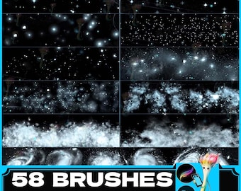 Procreate Brushes: Starry Sky, Galaxy, Nebula (Commercial Use Allowed)