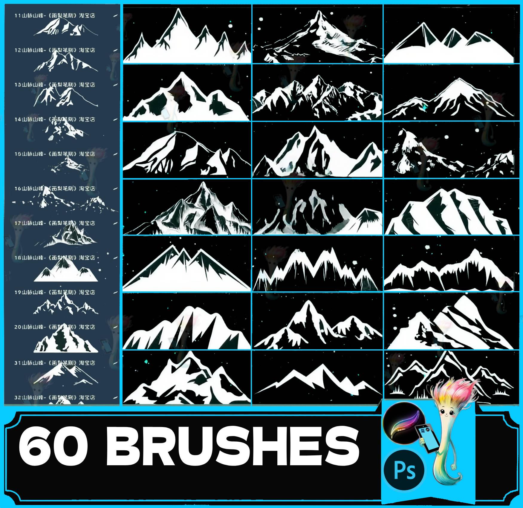 Procreate Brushes: Realistic Botanical, Mountain & Landscape Textures ...