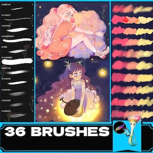 Procreate Brush Set: Portrait Painting, Grain & Sweet Color