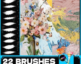 Procreate Oil Paint Brush Set: Impasto & Acrylic Brushes