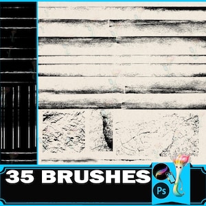 Torn Edge Paper Photoshop Brushes: Mixed Media Texture Brush Set