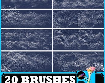 20 Wave-shaped Particle: PS & Procreate