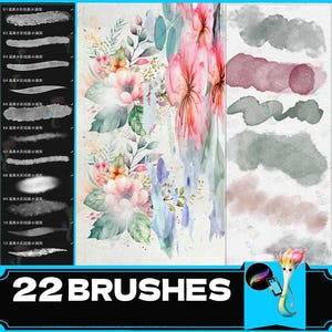 Voortplanten penseel realistisch aquarel inkt schilderij veeg watermerk textuur lichte kleur dikke coating kleine frisse kleurenkaart