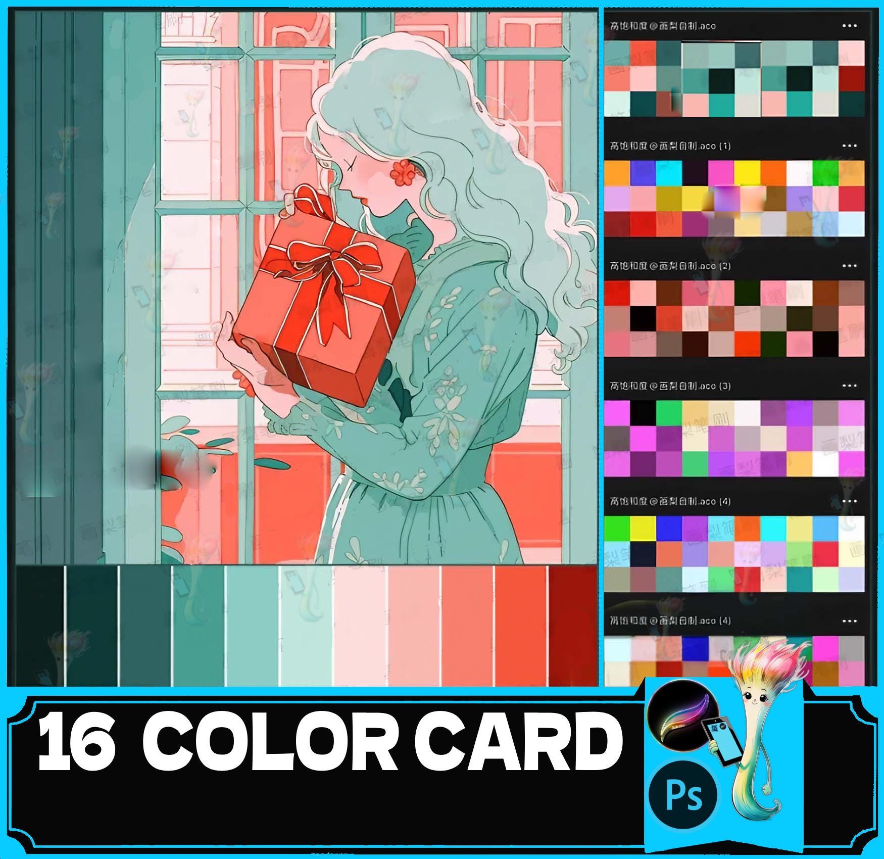 高彩度・明るくビビッドなカラーパレット for Procreate & Photoshop（ACO/スウォッチ）— アーティストとデザイナーのための鮮やかカラーカード