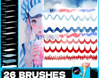 Procreate ブラシセット：シルキーグロッシーゼリースタイル（商用利用可）