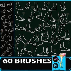Procreate Foot Stamp Brushes: Poses & Anatomy Tool