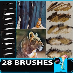Procreate Dry Media Brush Set: Retro Charcoal, Ink, Paint Texture