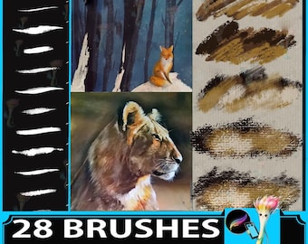 Procreate Dry Media Brush Set: Retro Charcoal, Ink, Paint Texture
