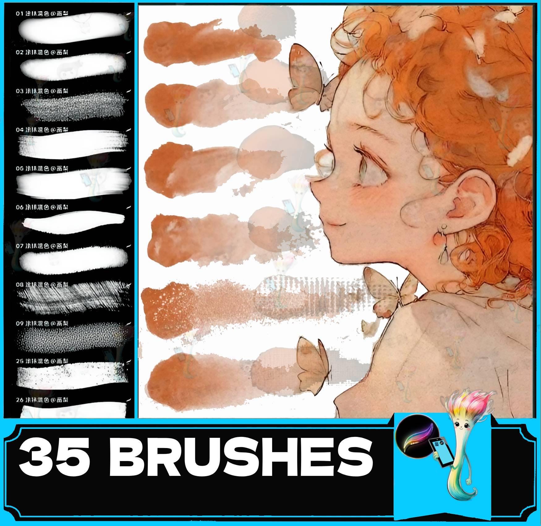 Procreate Shading & Blending Brushes Set — Gradient, Texture & Background Brushes for Seamless Rendering