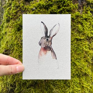 Grußkarte Hase Hannelore - Osterkarte, Ostern, Frühlingskarte, Aquarell, Osterkarte, Postkarte, Ostergrußkarte, Osternest, Bauernhoftiere