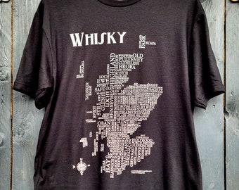 Camiseta de whisky - Arte de palabras de destilería