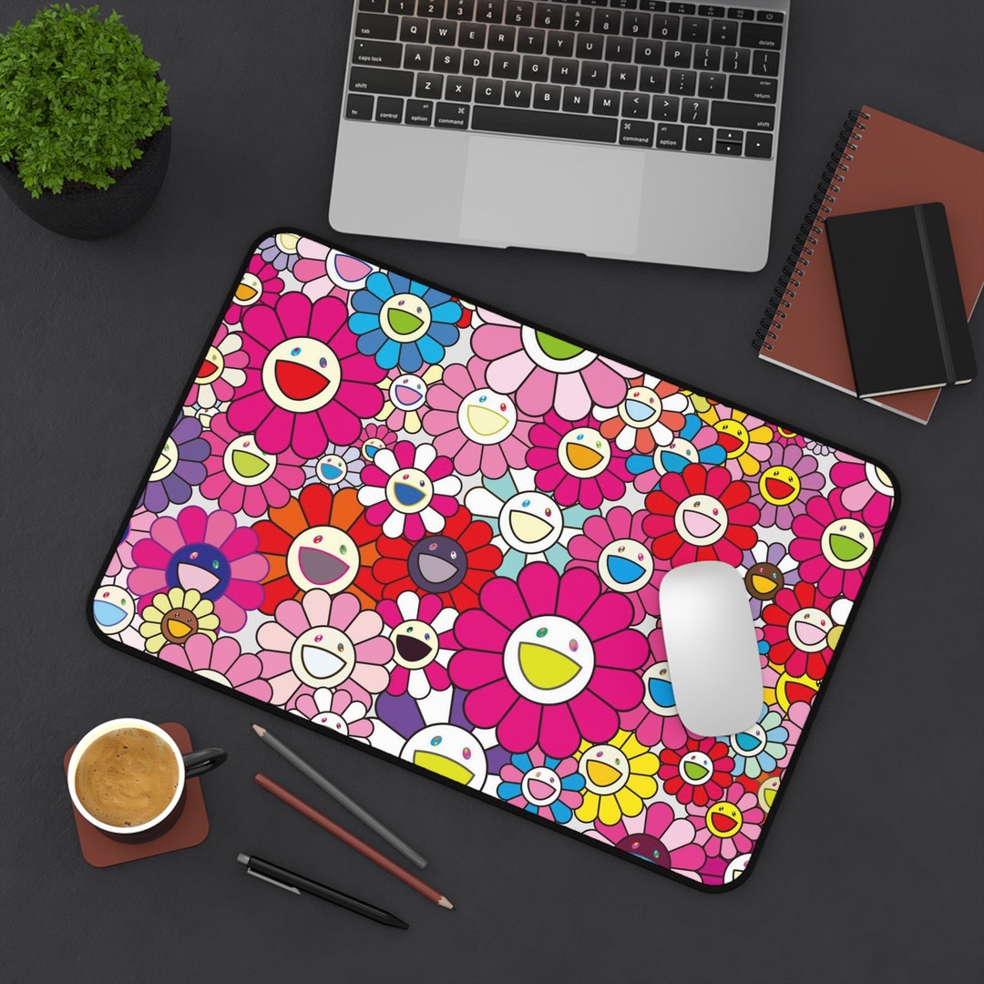 Stylish Pretty Flower Murakami Mouse Pad for Her Etsy