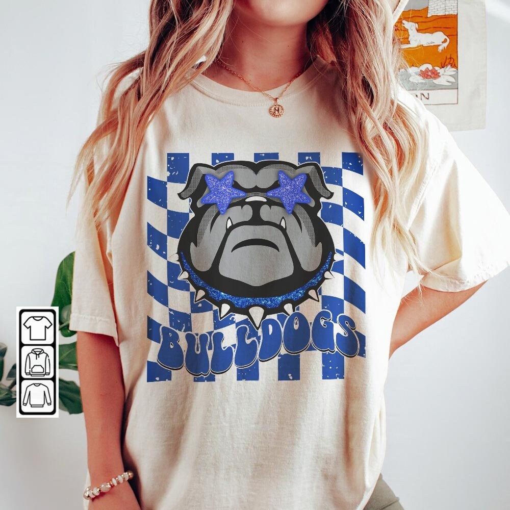 Bulldogs Football Shirt Retro Football Vibes Groovy Football Etsy