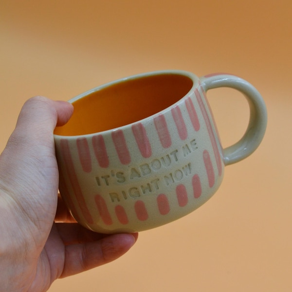 Handmade Personalized Mug: Striped Edition, Custom Colors & Text